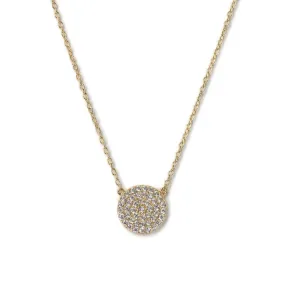 Dainty Crystal Disc Necklace