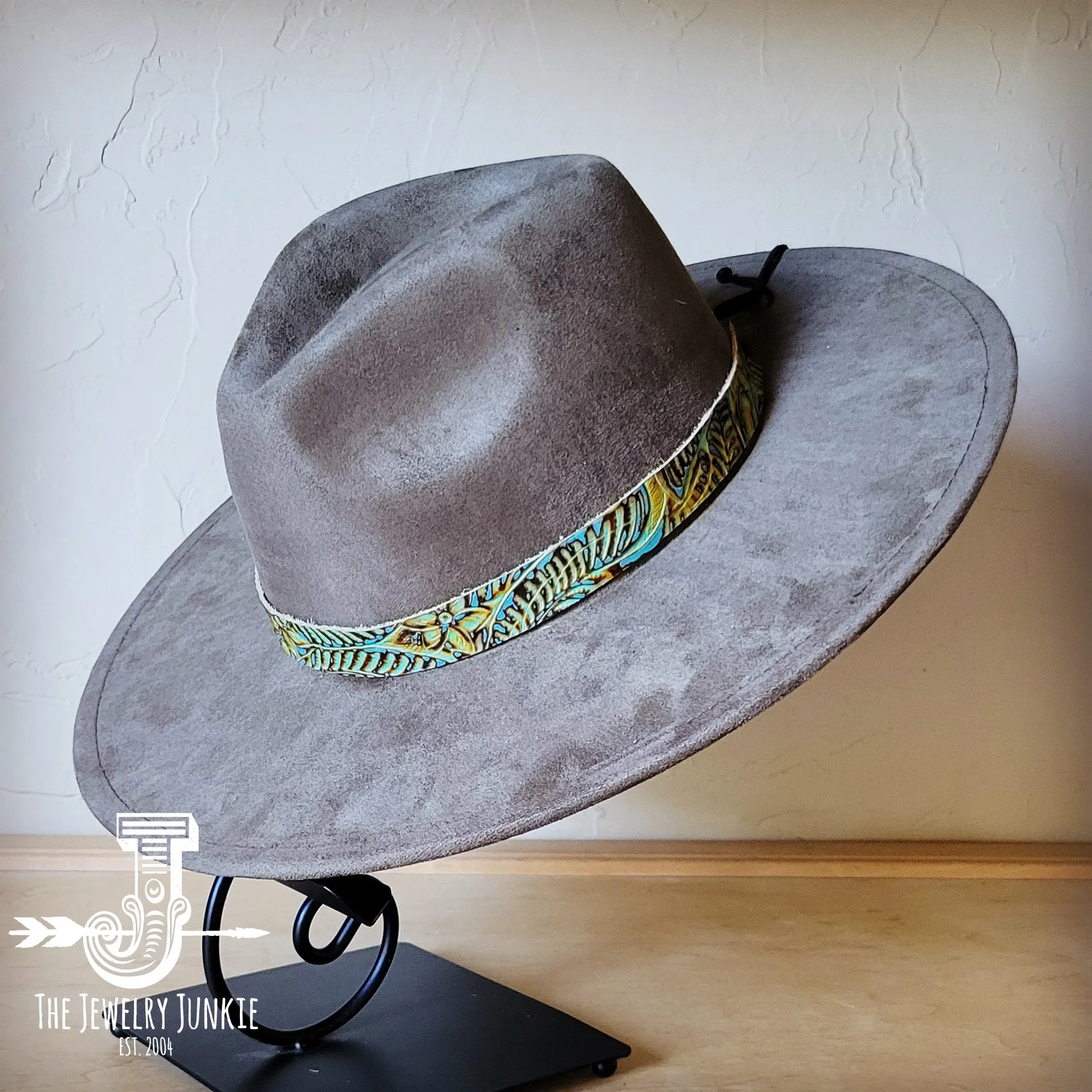 Dallas Turquoise Western Leather Band w/ Choice of Boho Hat 984w