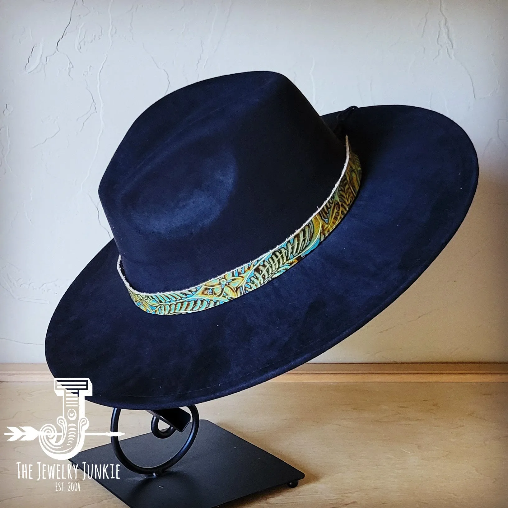 Dallas Turquoise Western Leather Band w/ Choice of Boho Hat 984w