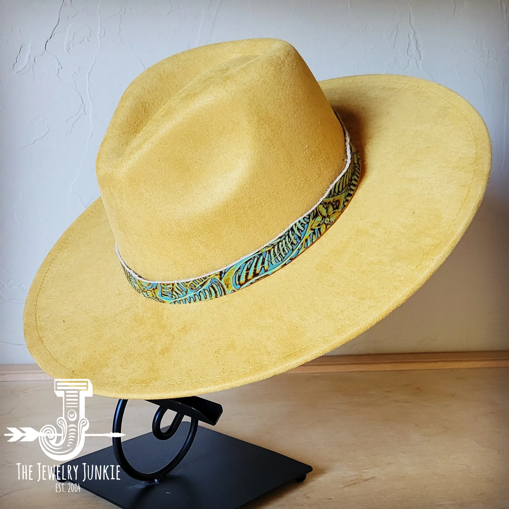 Dallas Turquoise Western Leather Band w/ Choice of Boho Hat 984w