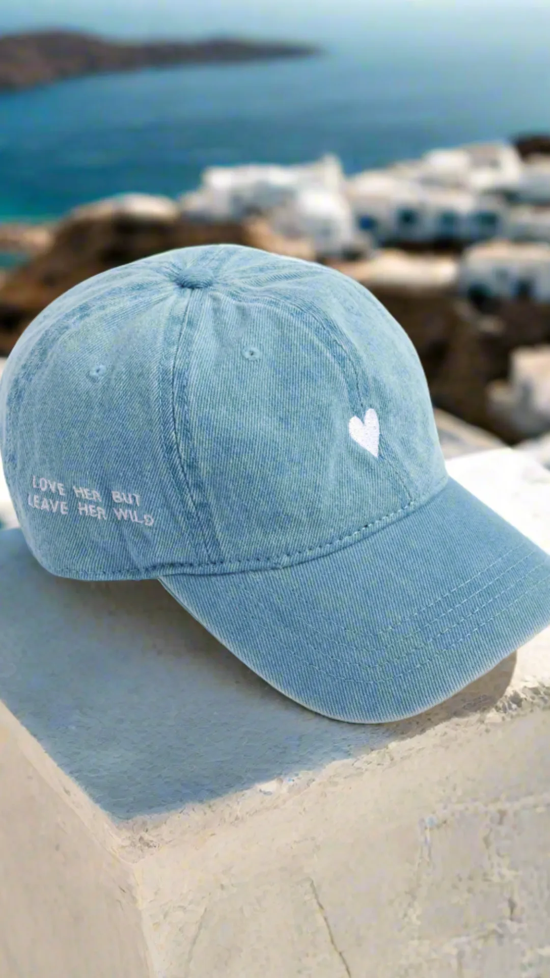 Denim Heart Dad Hat