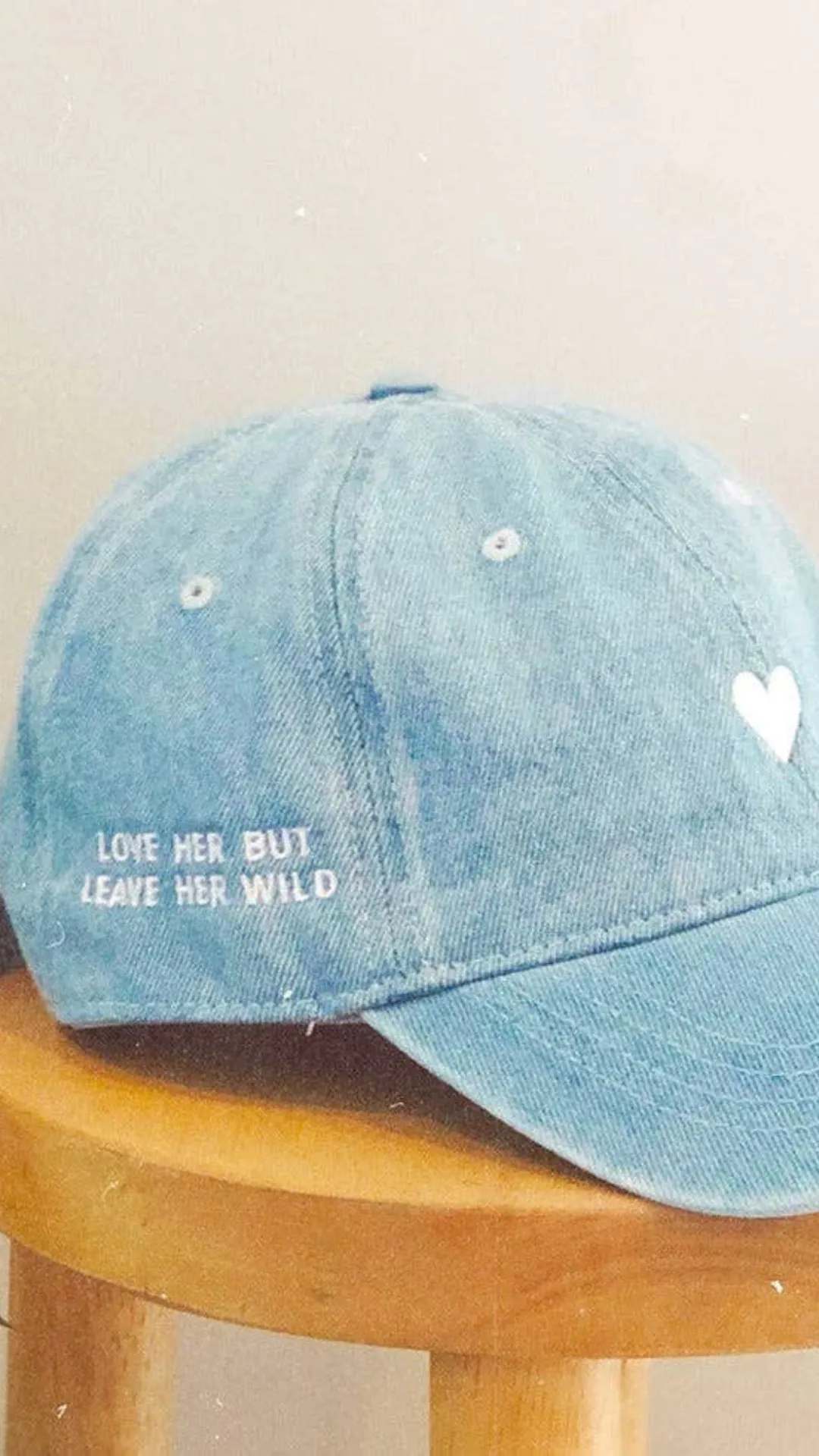 Denim Heart Dad Hat