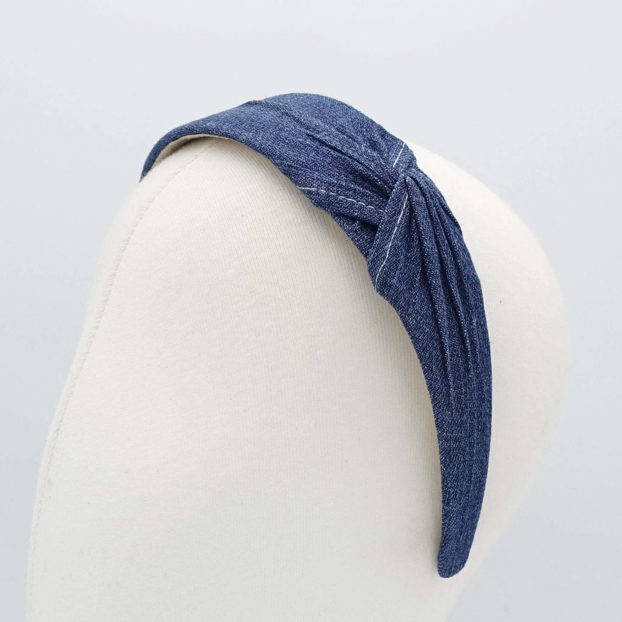 denim side twist headband casual hairband women hair accessories