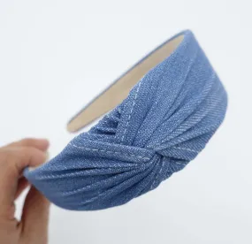 denim side twist headband casual hairband women hair accessories