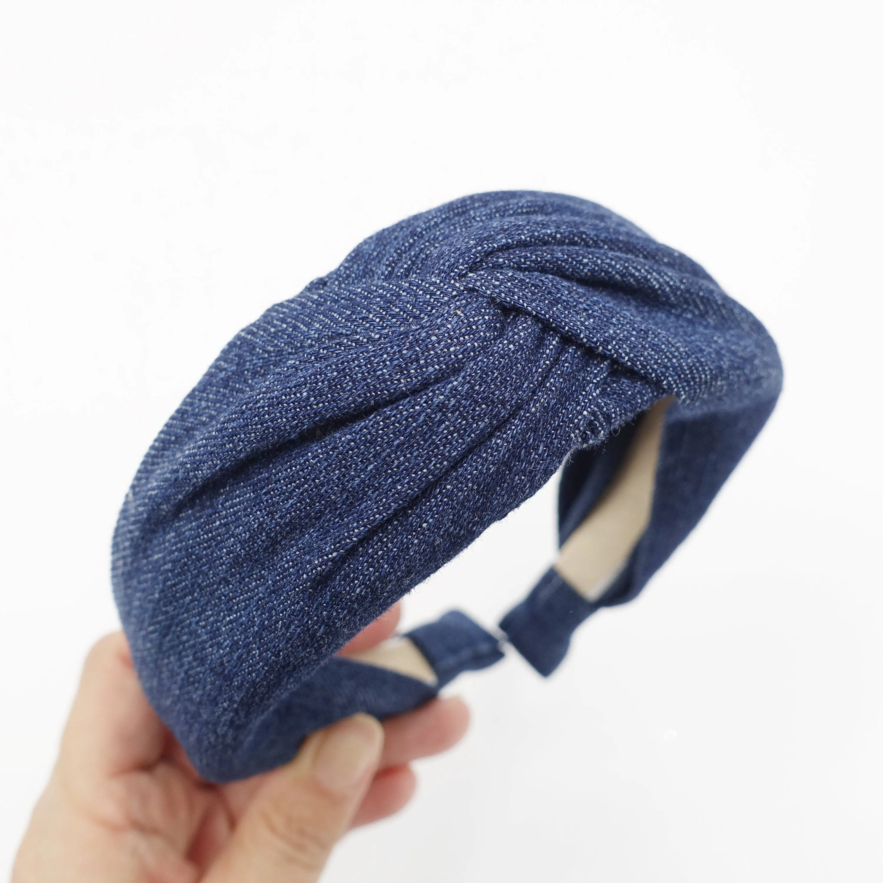 denim twisted headband cross casual cotton hairband women hair accessory