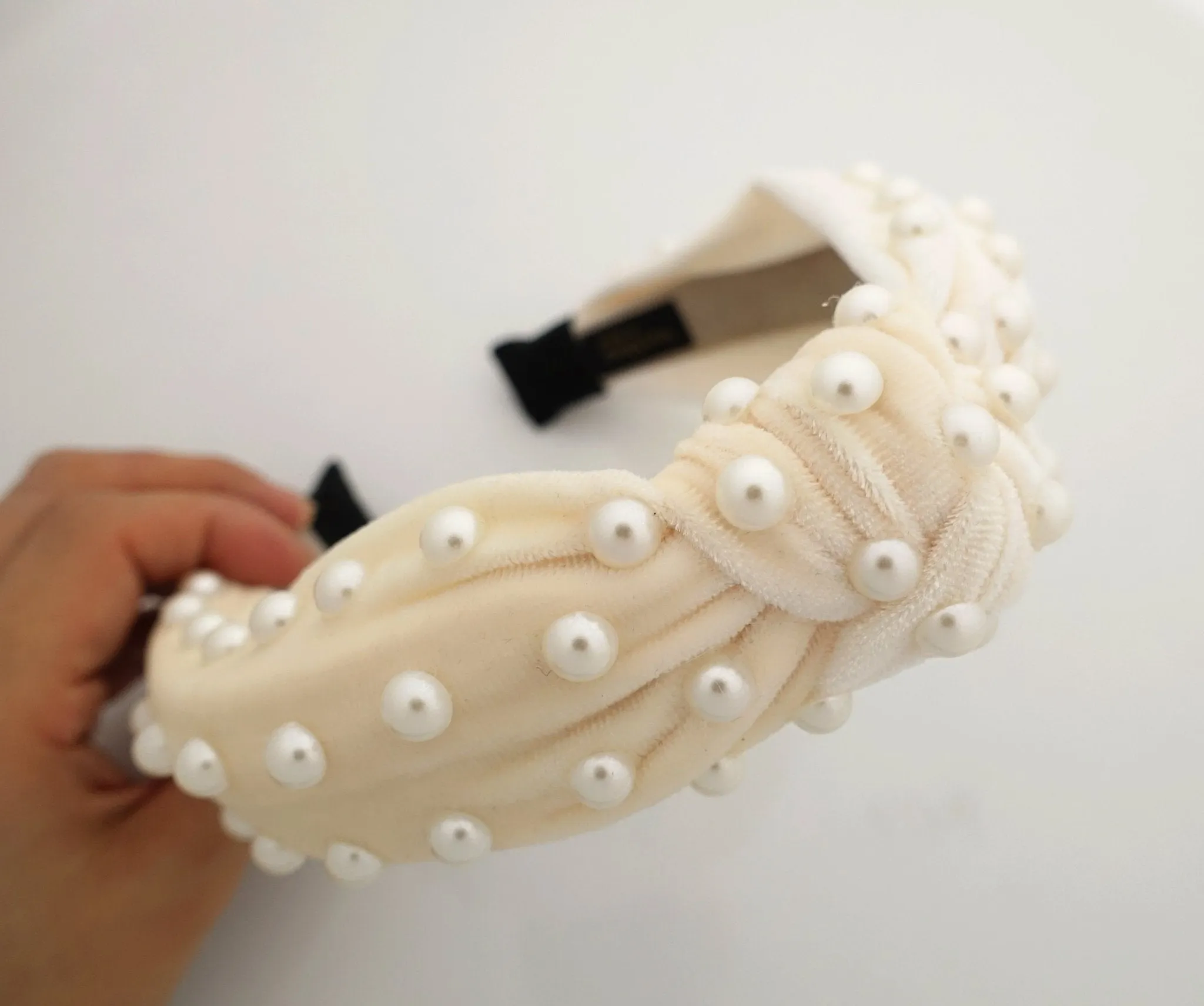 densely embellished pearl headband