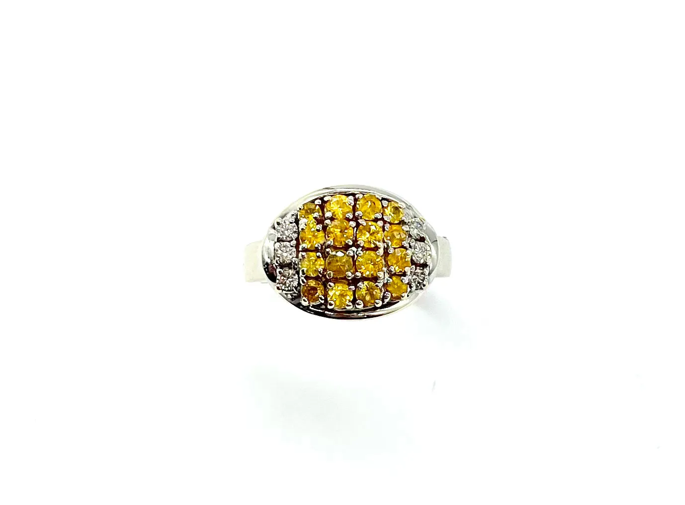 Diamond and Citrine Ring