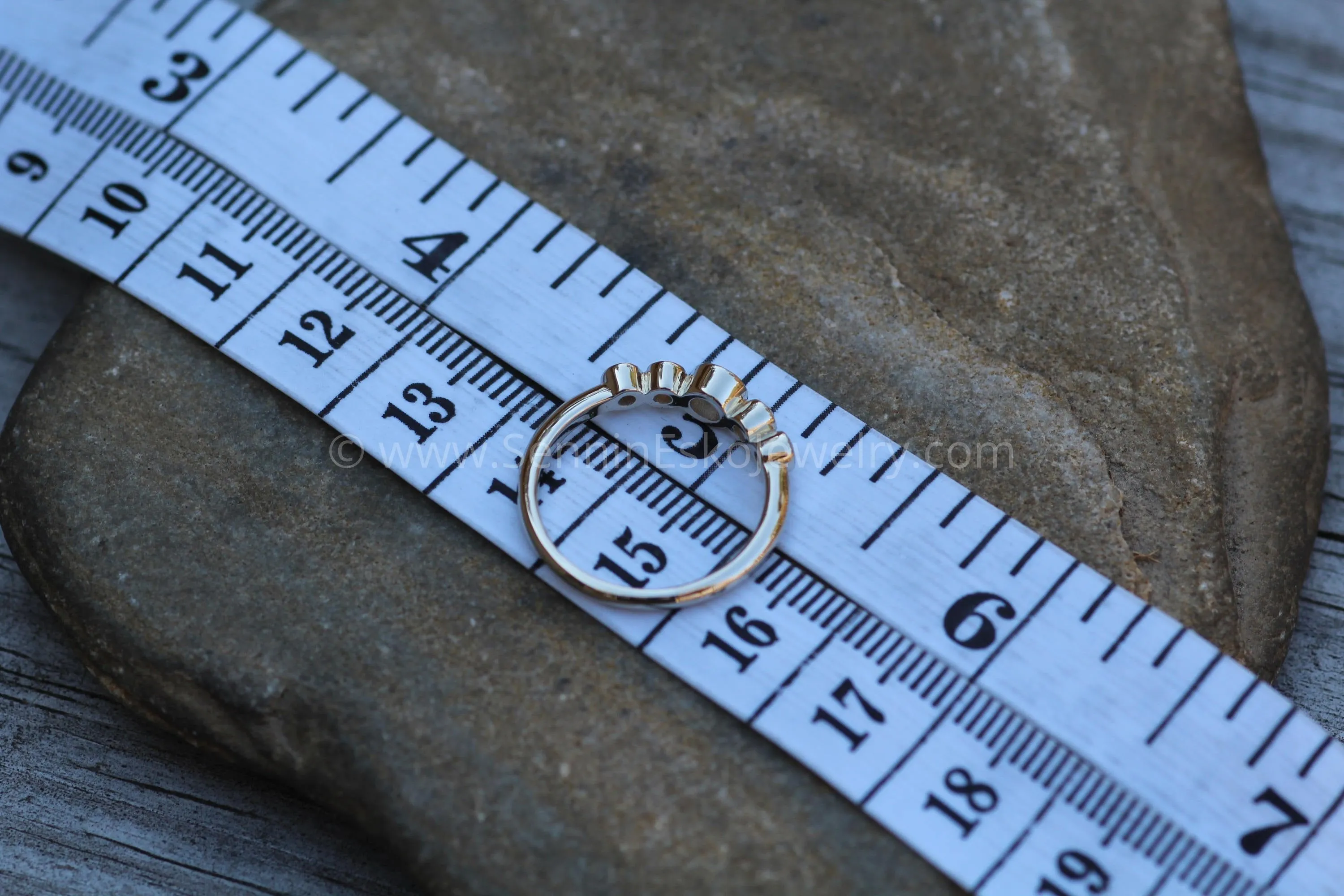 Diamond Multi Bezel Ring - White , Yellow and Brown Diamond Ring - VS Diamond Ring