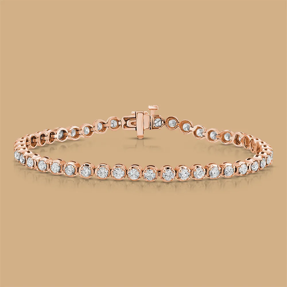 Diamond Tennis Bracelet 4.01Ct