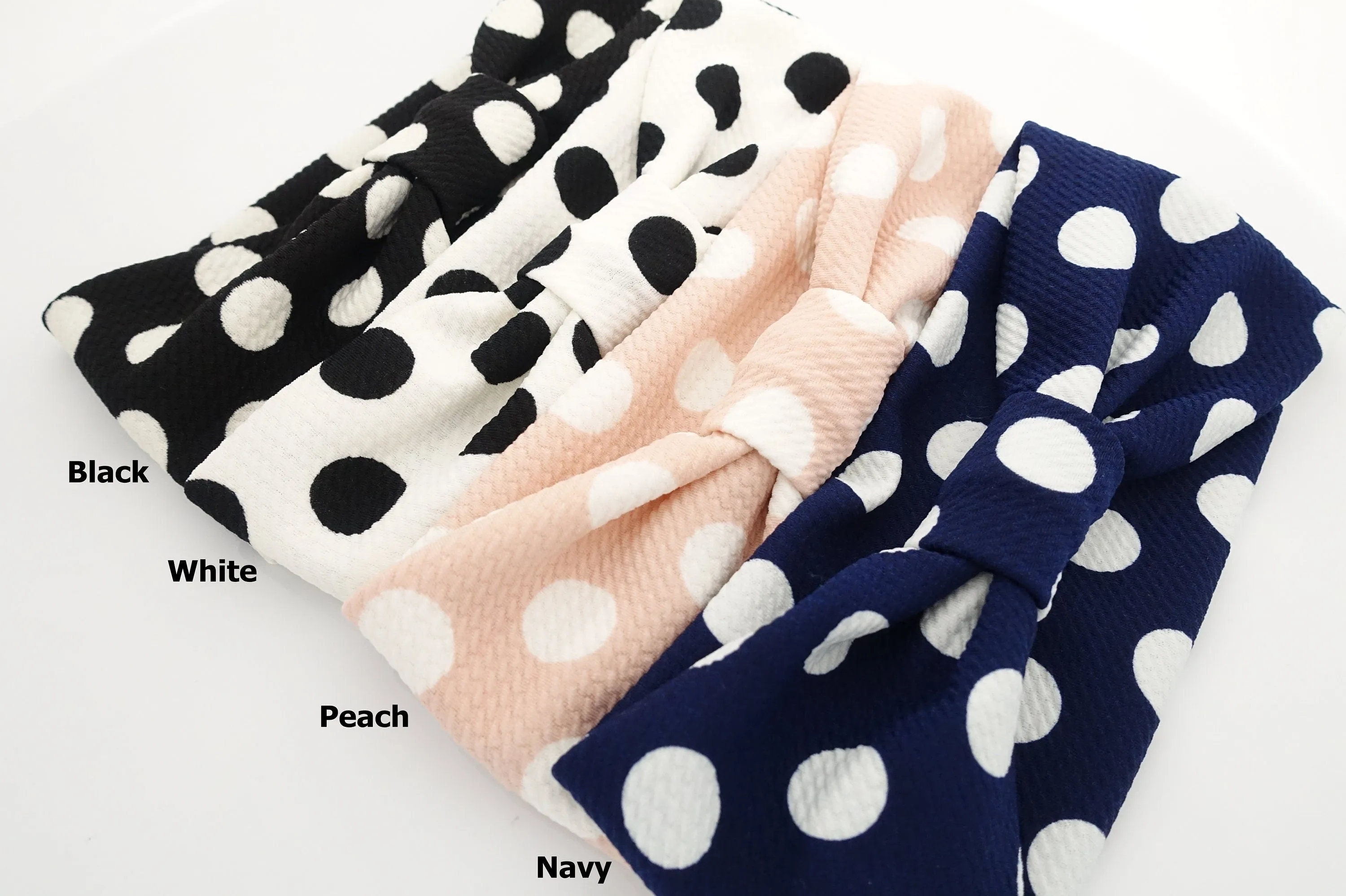 dot span headband casual woman knot hairband headwrap accessory