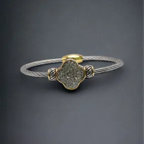 Double Metal Flower Bracelet