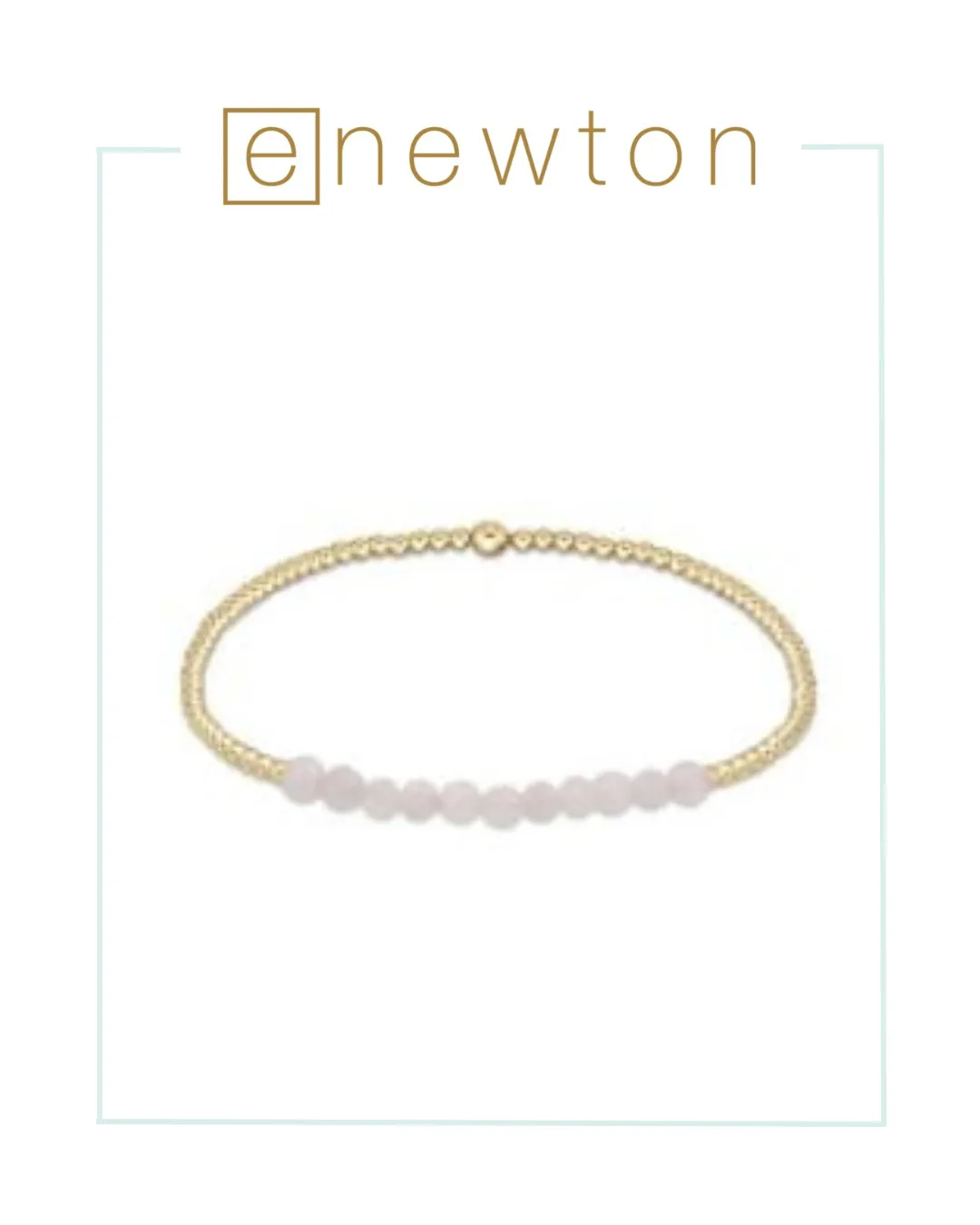 E Newton Gold Bliss 2mm Bead Bracelet - Moonstone