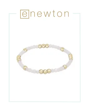 E Newton Worthy Pattern 3mm Bead Bracelet - Moonstone