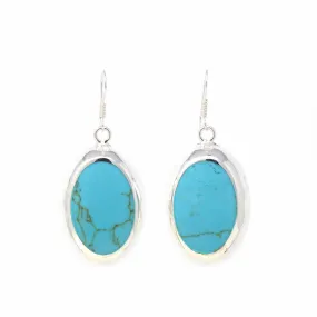 Earrings Turquoise Ovals