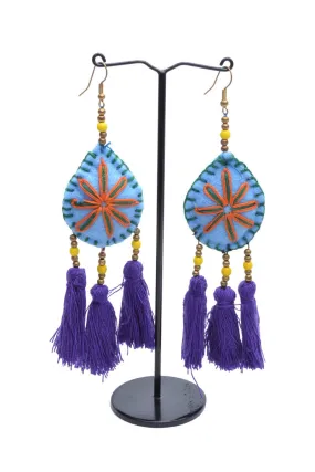 Embellished Tassel Earrings