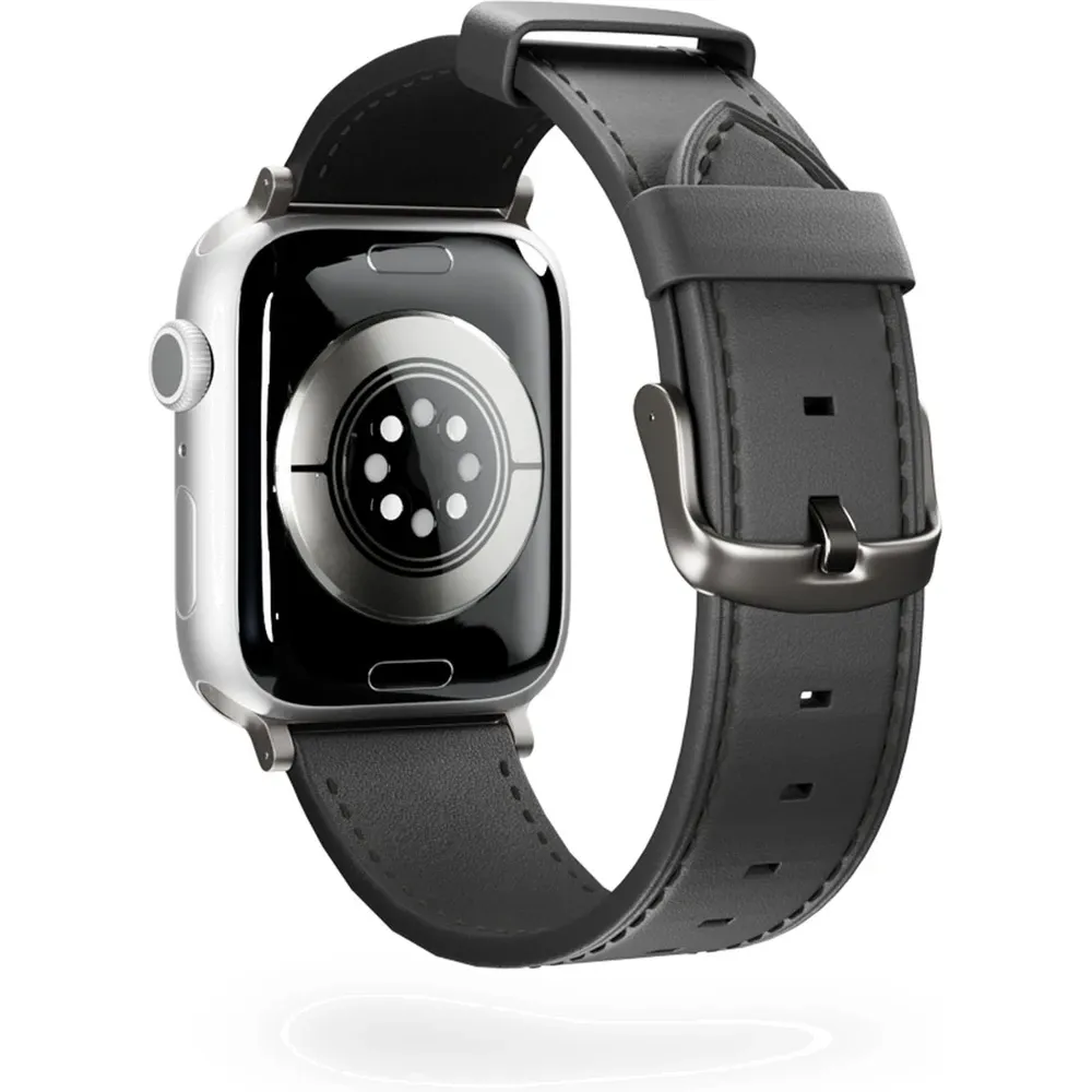 Epico Apple Watch (38/40/SE/41/42mm) Ægte Læder Rem - Sort