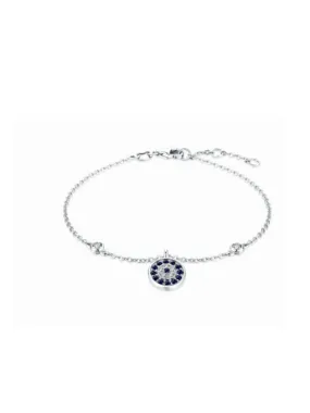 Evil Eye Charm Bracelet, .925 Sterling Silver, 18K Gold Plated Diamond CZ Hypoallergenic Bracelet