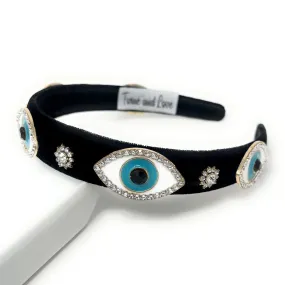 Evil Eye Crystal Baroque Headband