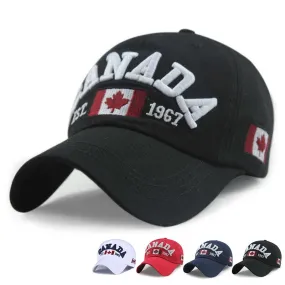 Fashion Cotton Canada Baseball Cap Flag of Canada Hat Snapback Adjuatable Mens Baseball Caps Gorras