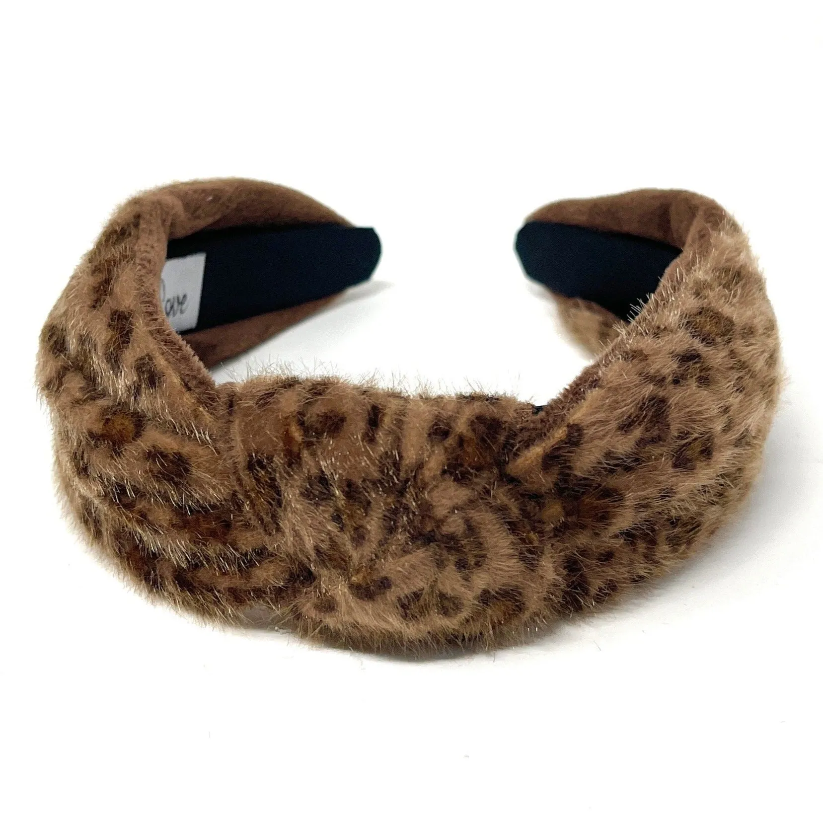 Faux Fur Leopard Knot Headband (more colors)