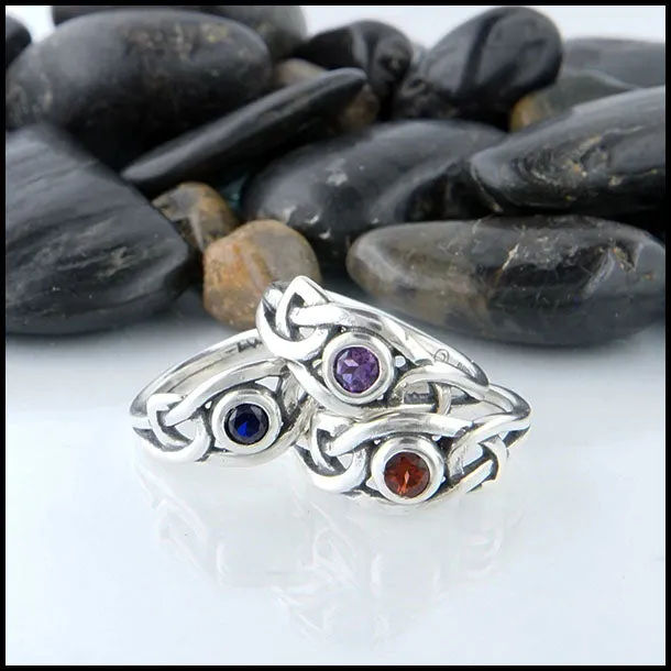 Fiona's Knot Ring with Gemstones