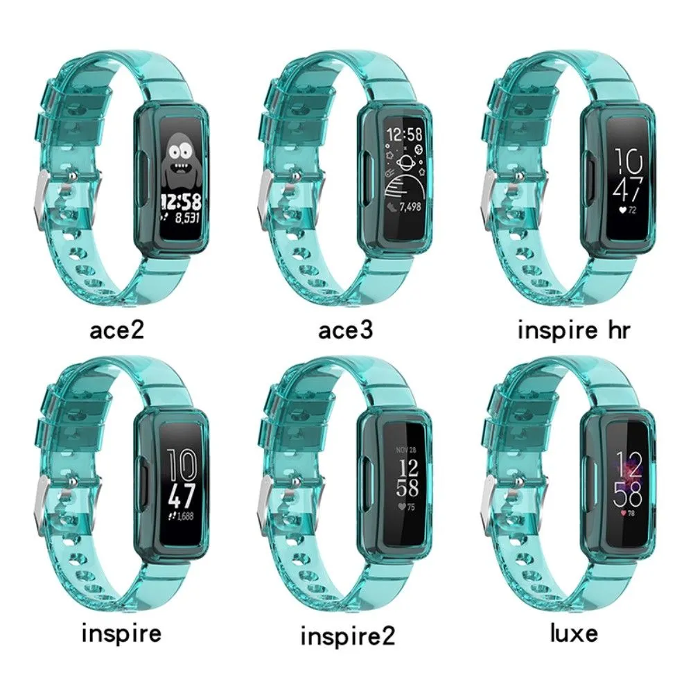 Fitbit Ace 3 / Luxe / Inspire HR clear TPU cover   watch strap - Transparent Purple