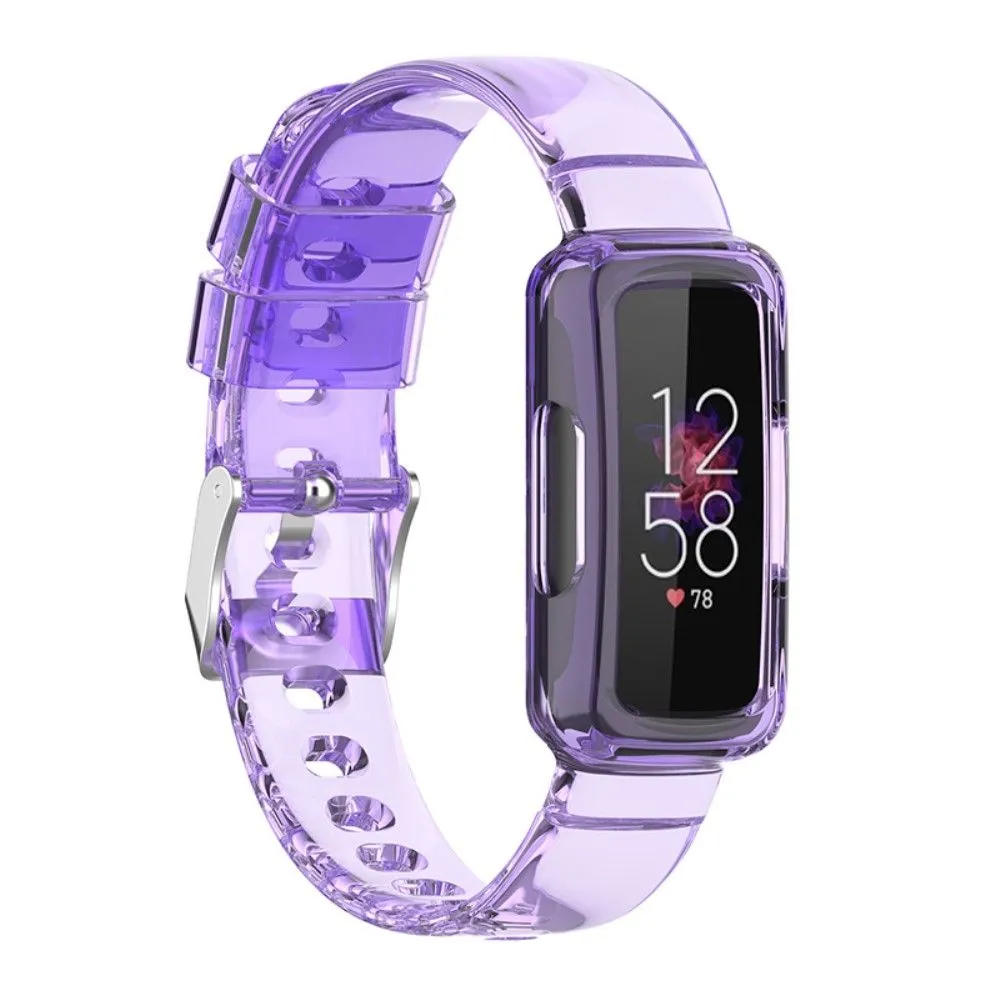 Fitbit Ace 3 / Luxe / Inspire HR clear TPU cover   watch strap - Transparent Purple