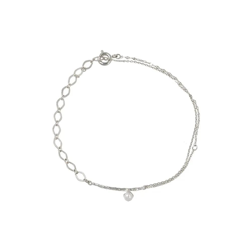 FIX Mismatched Chain Faux Pearl Bracelet