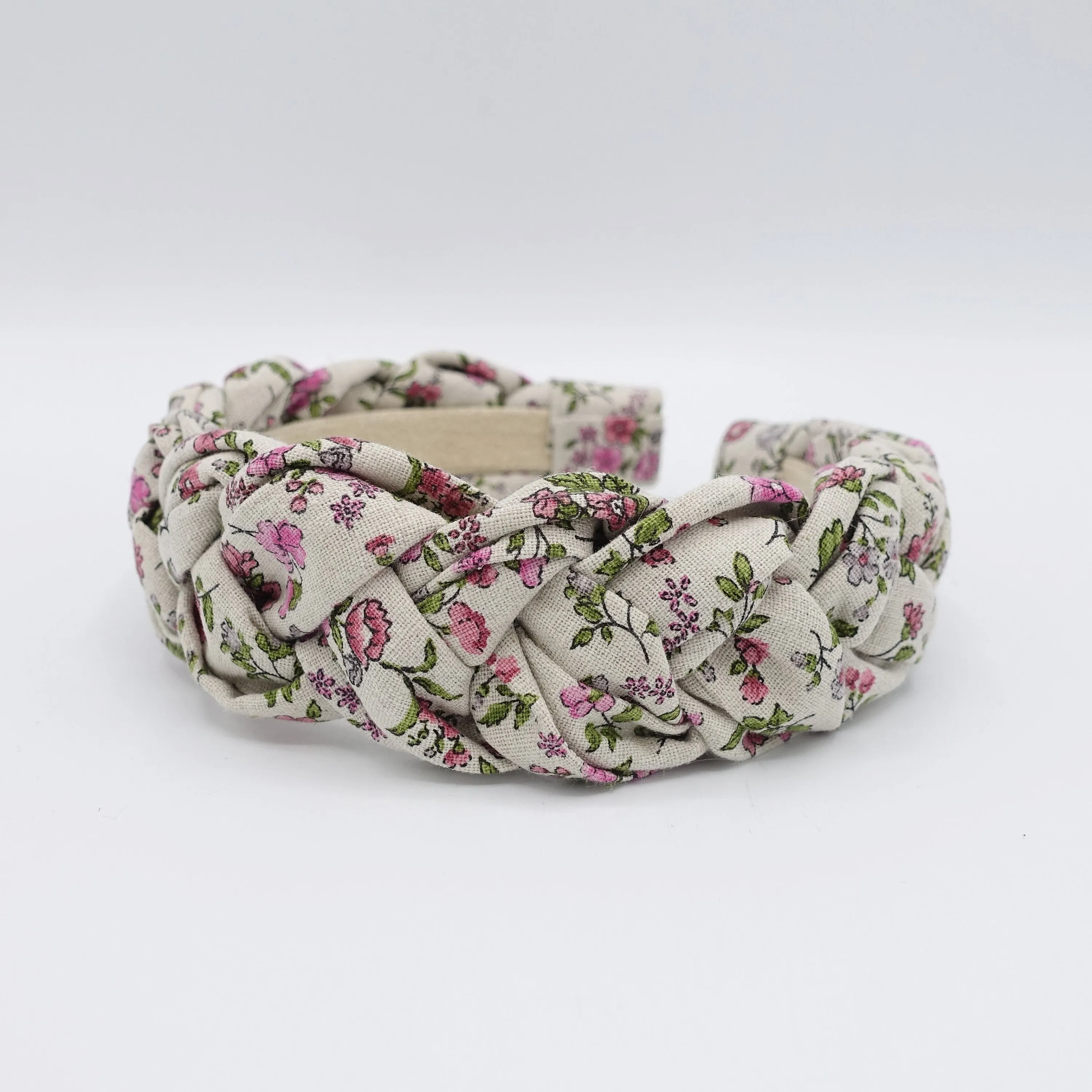 floral braided headband dawn flowers cotton floral hairband for women