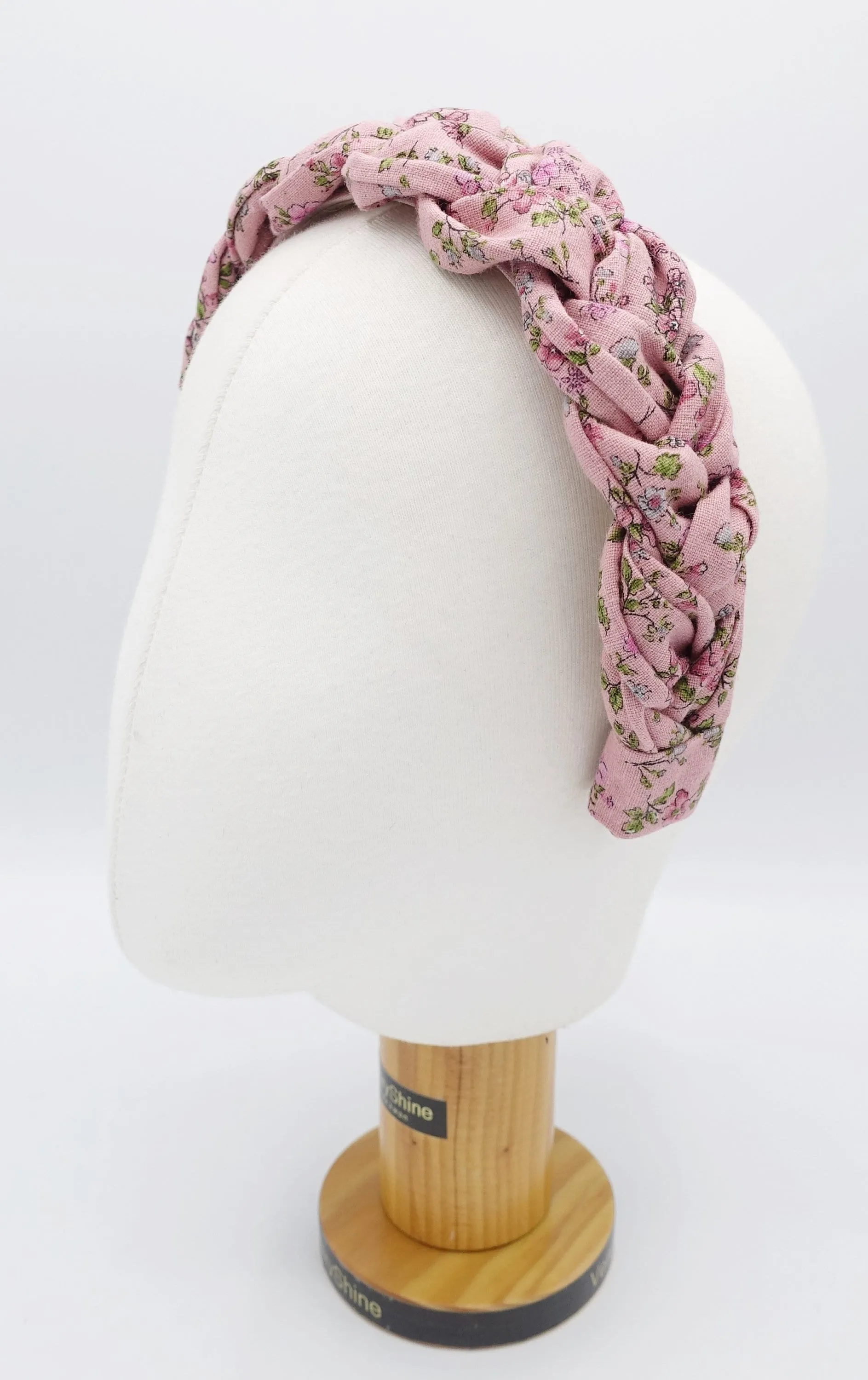 floral braided headband dawn flowers cotton floral hairband for women