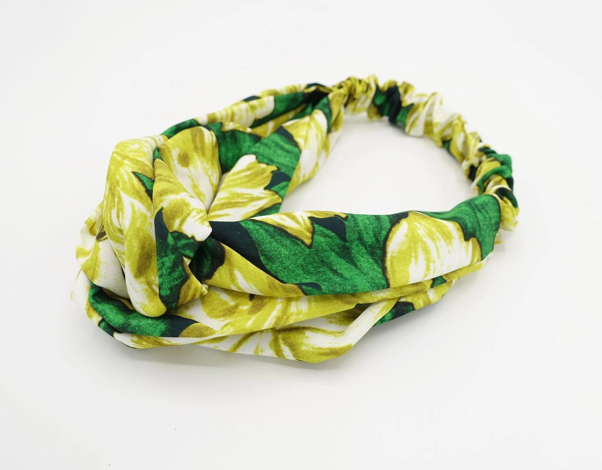 floral cross turban headband flower print hairband women