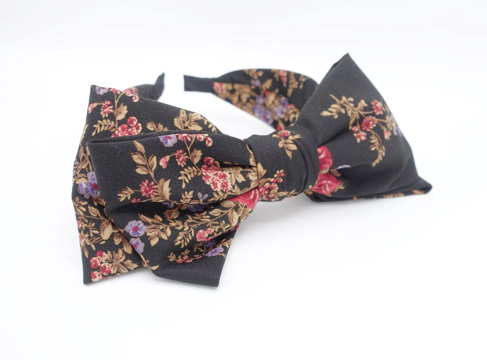 floral double layered bow headband big bow hairband hair accessory for women