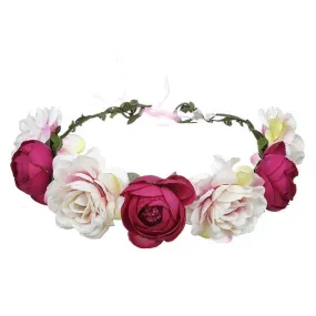 Floral Garland - Flower Girl Hair Accessories, Metal color - 21