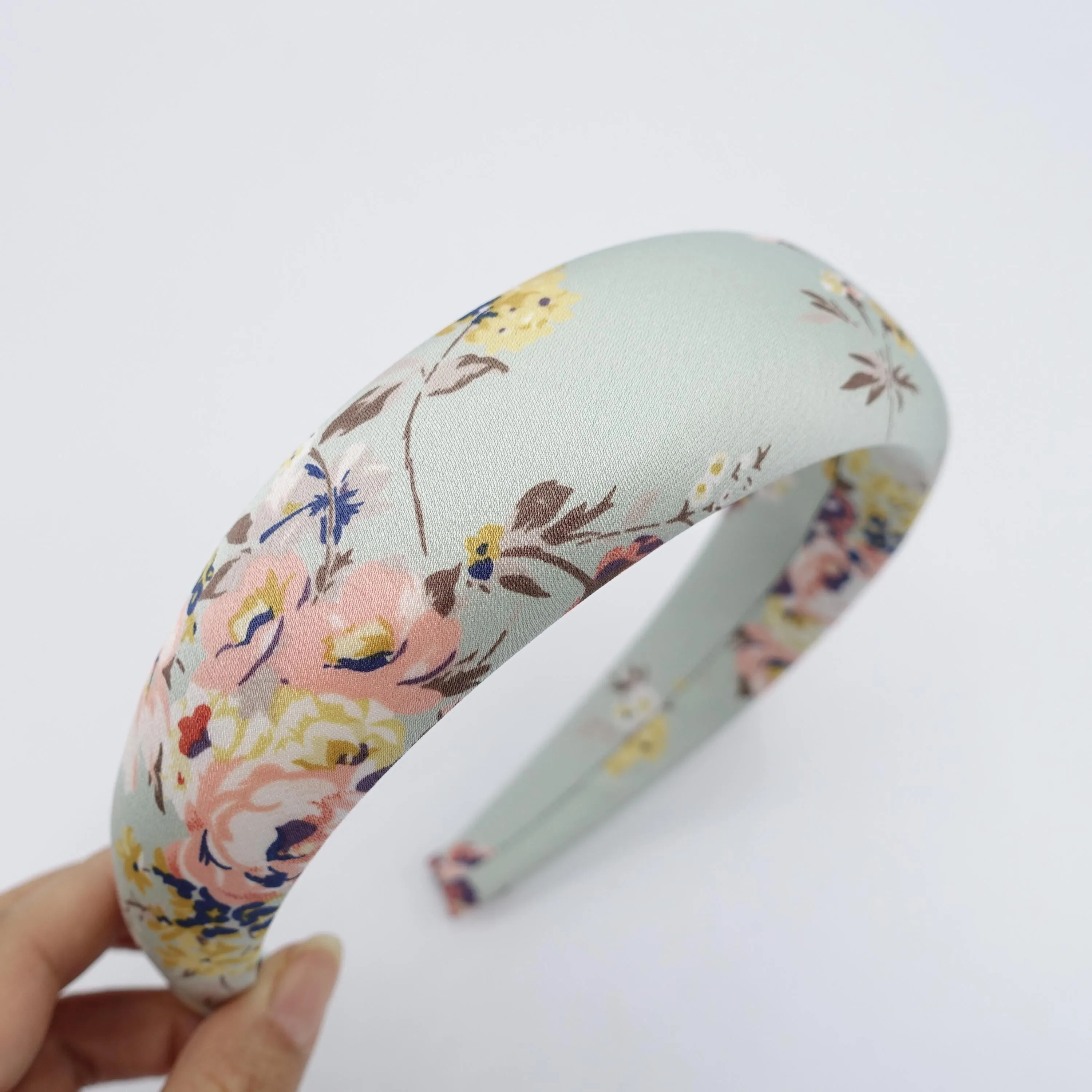 floral headband, padded headband, floral padded headband for women