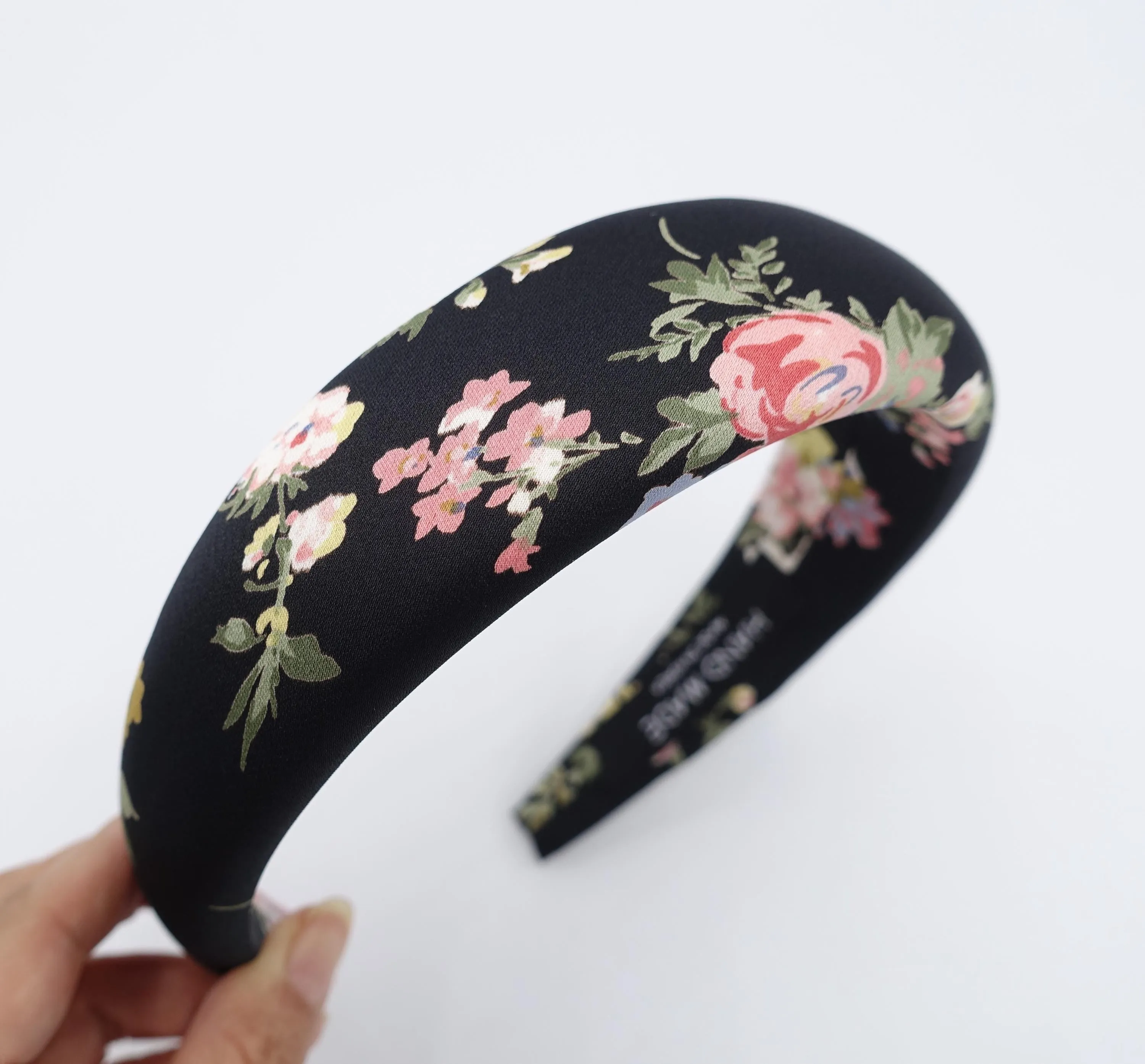 floral headband, padded headband, floral padded headband for women