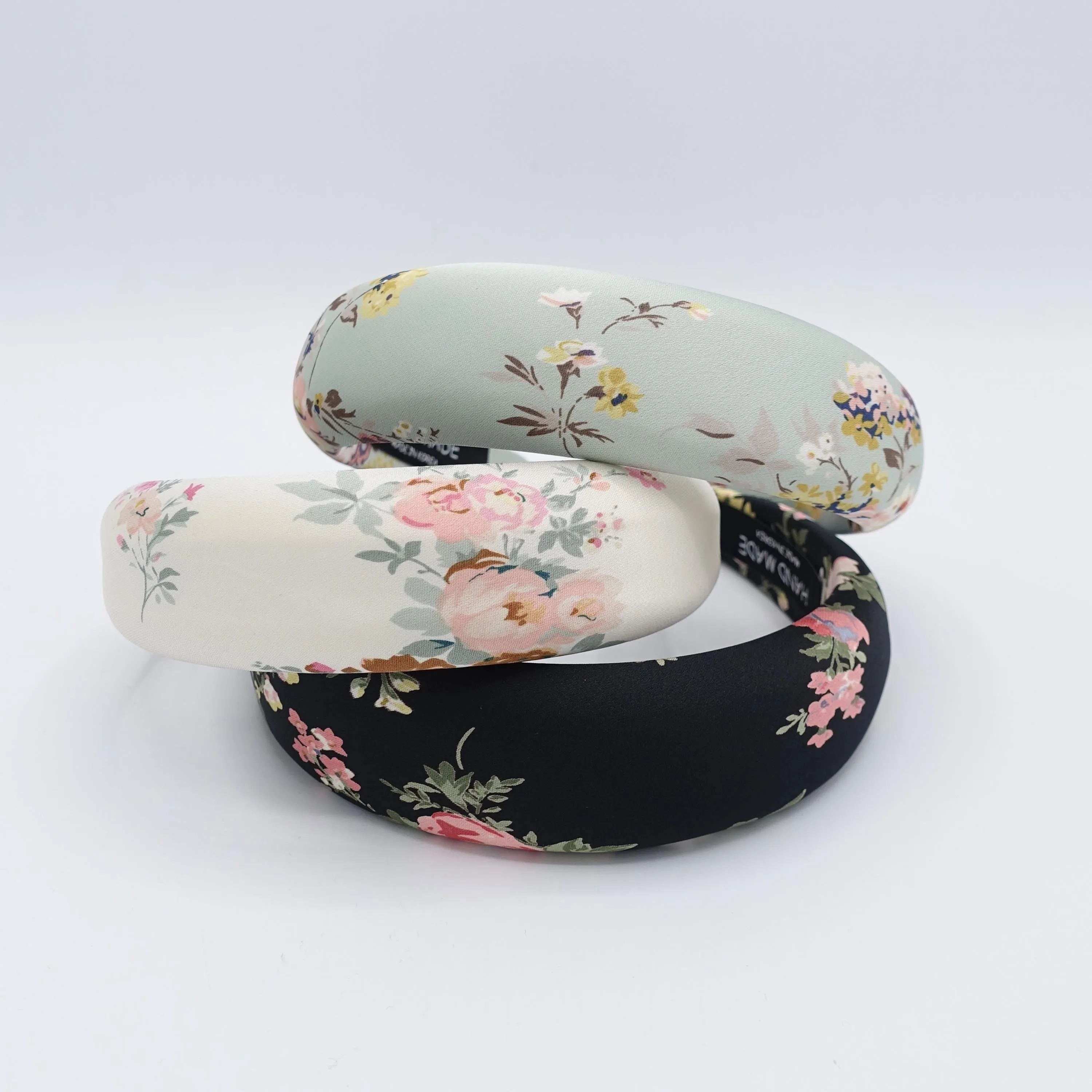 floral headband, padded headband, floral padded headband for women