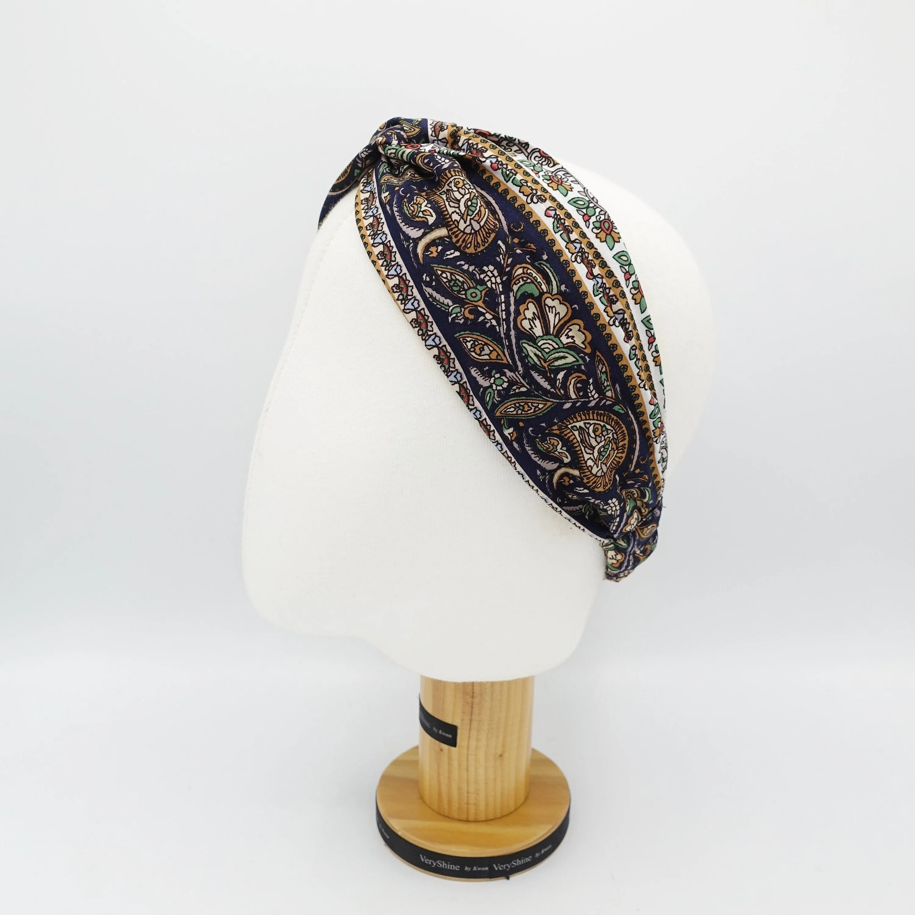 floral paisley cross headband print hairturban woman hair accessory