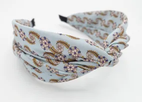 floral paisley print twist headband fashion headband for women