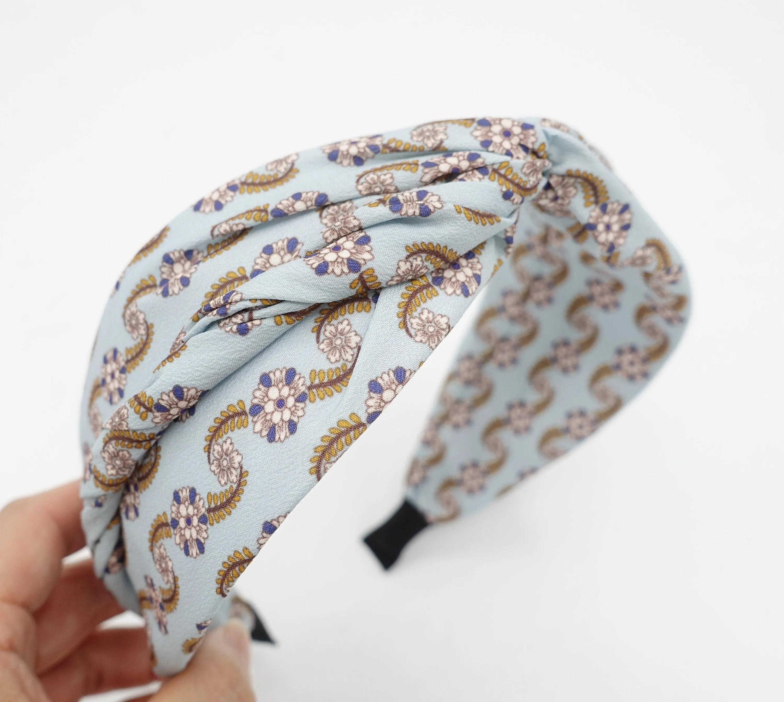 floral paisley print twist headband fashion headband for women