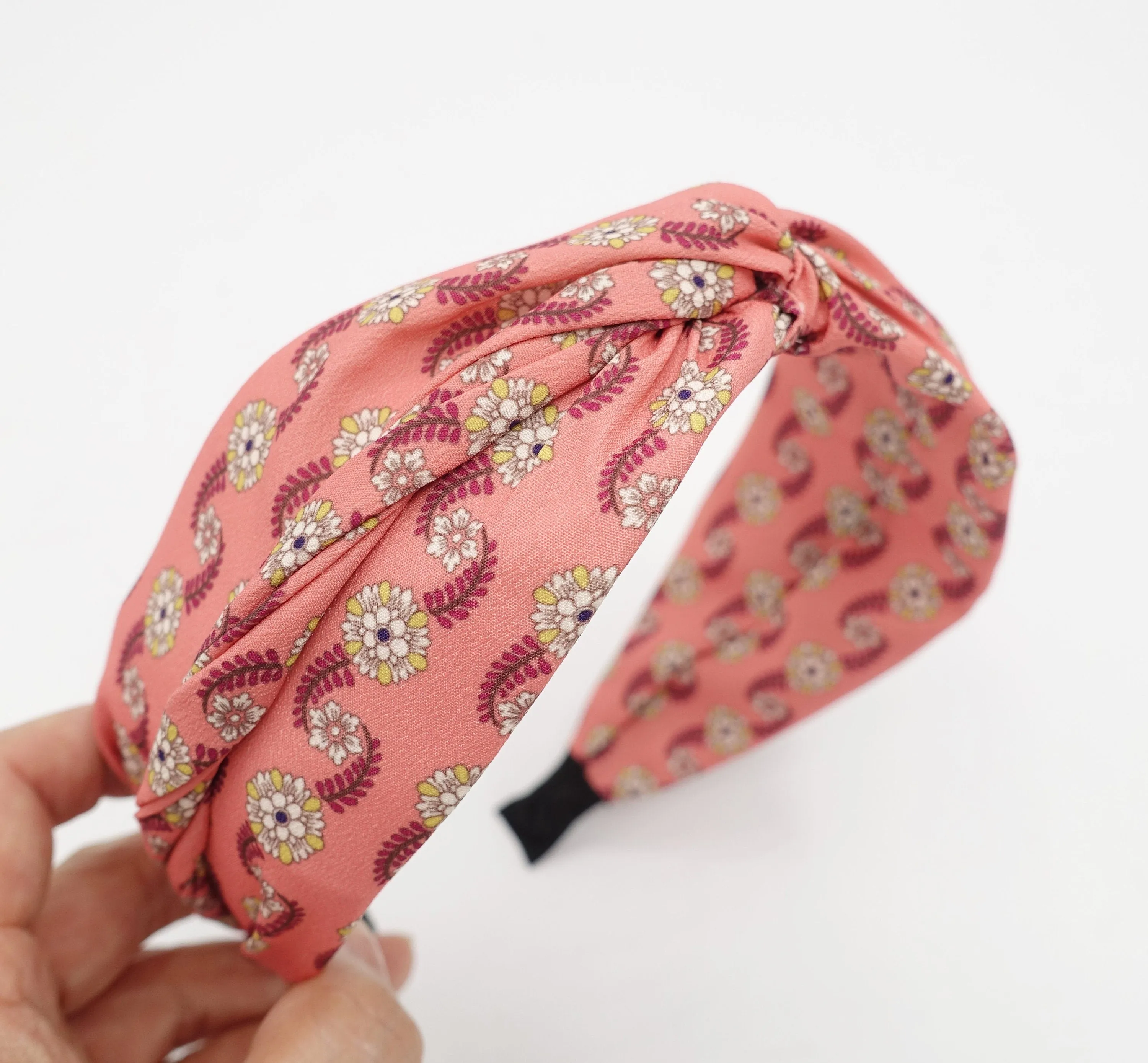 floral paisley print twist headband fashion headband for women