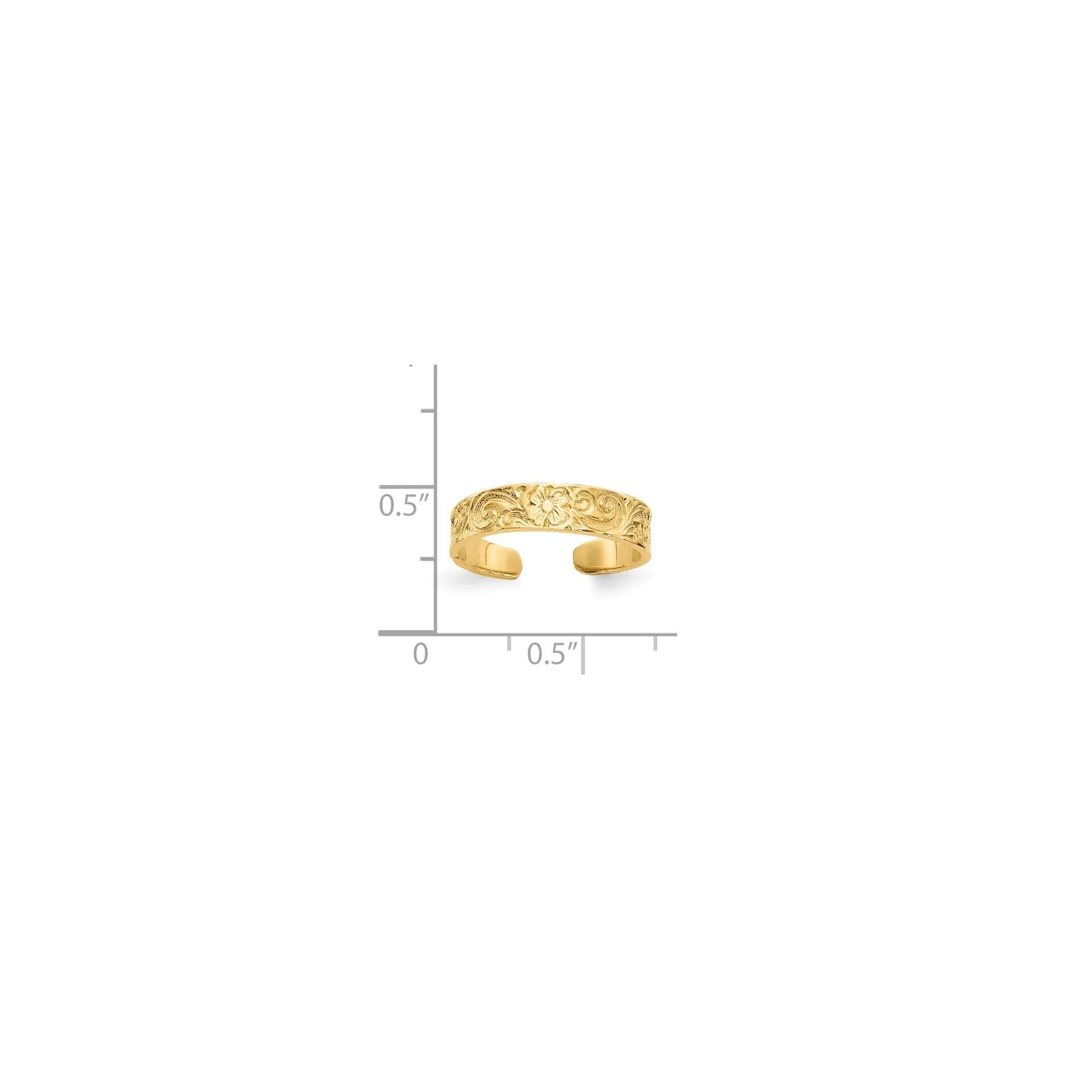 Flower Toe Ring (14K)