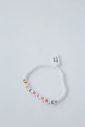 Folklore Friendship Bracelet, White