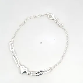 Ford Heart SIlver Bracelet