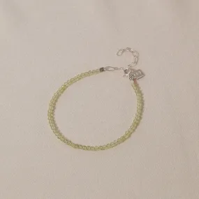 Galore Bracelet Birthstone September Peridot | Silver