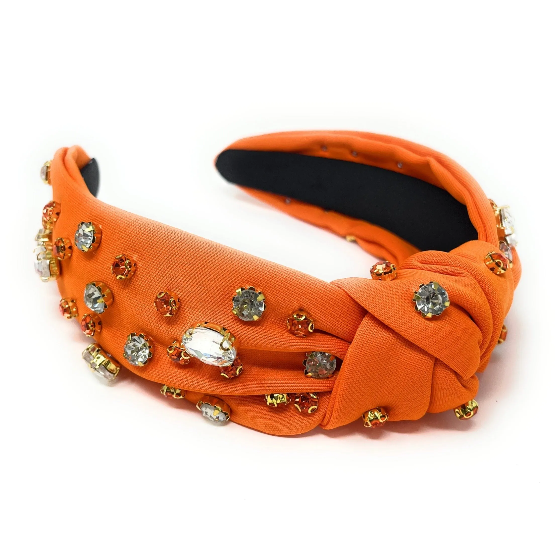 Game Day Orange Knot Jeweled Headband