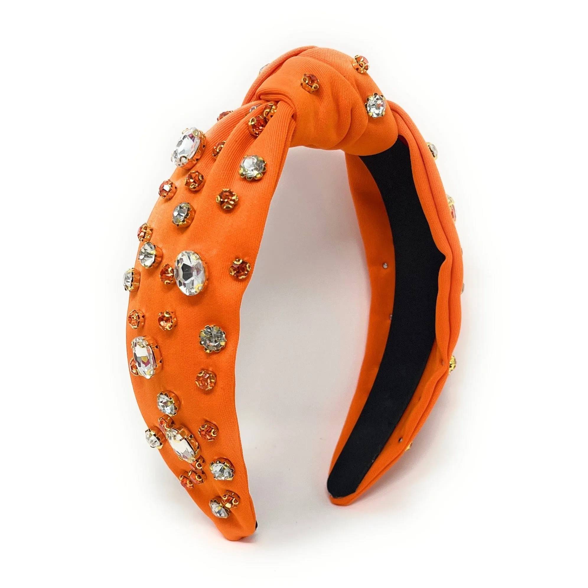 Game Day Orange Knot Jeweled Headband