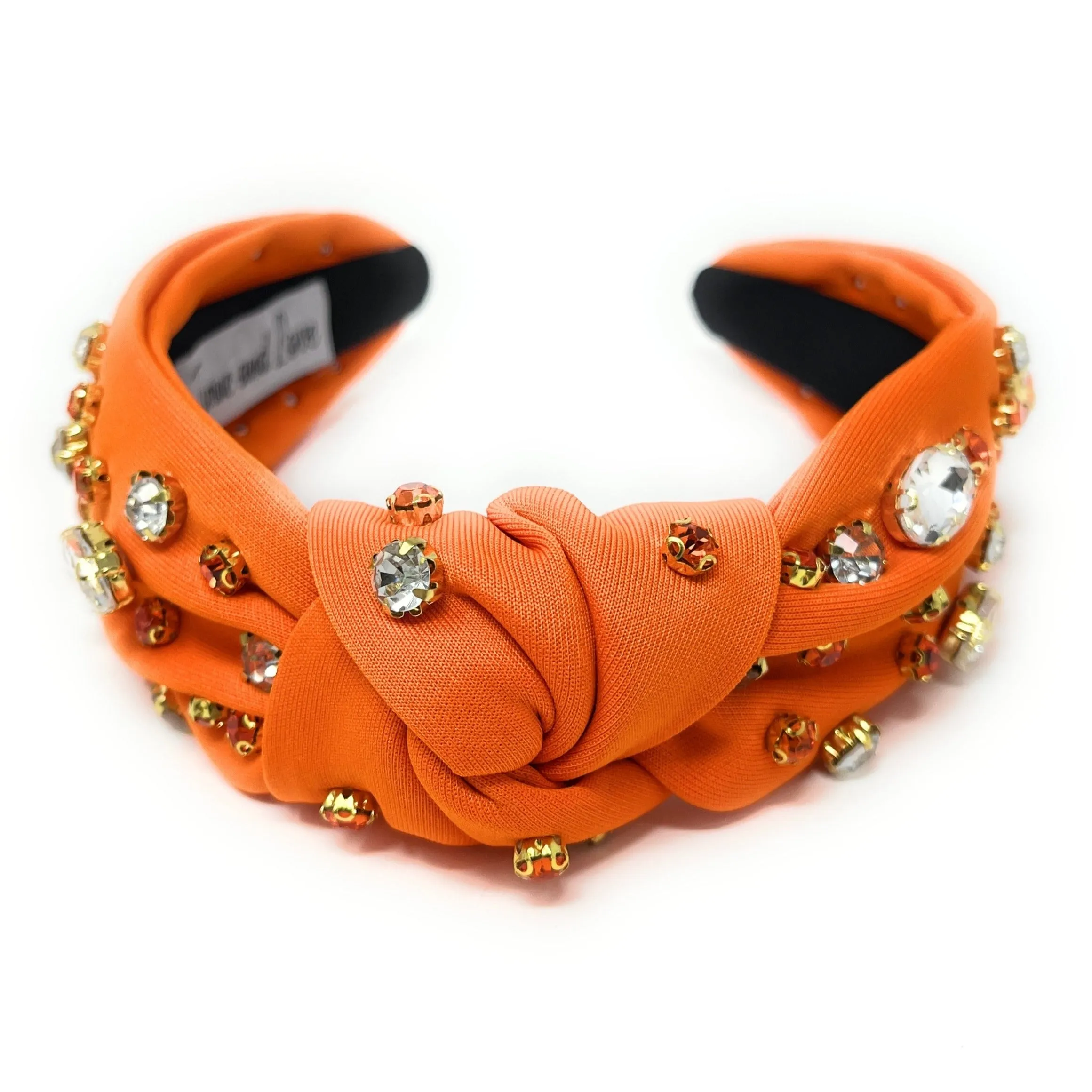 Game Day Orange Knot Jeweled Headband