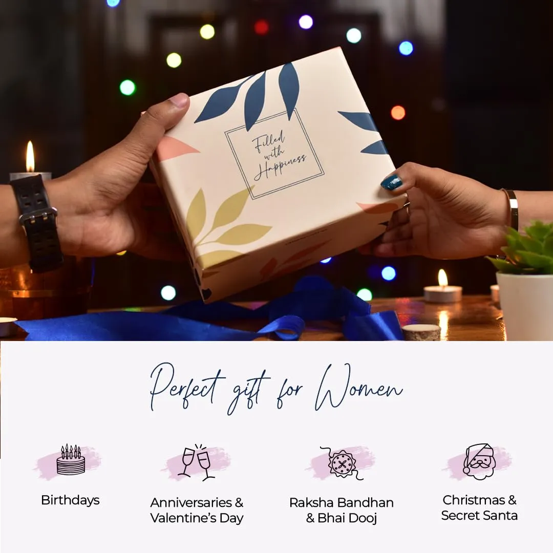 Gleevers Birthday Gift for Women|Gift Box Pack of 2 with Candle(Black Amber Lavender,60gm) & Tennis Bracelet|Anniversary Gift for Wife, Valentine Gift for Girlfriend, Birthday Gift for Mother