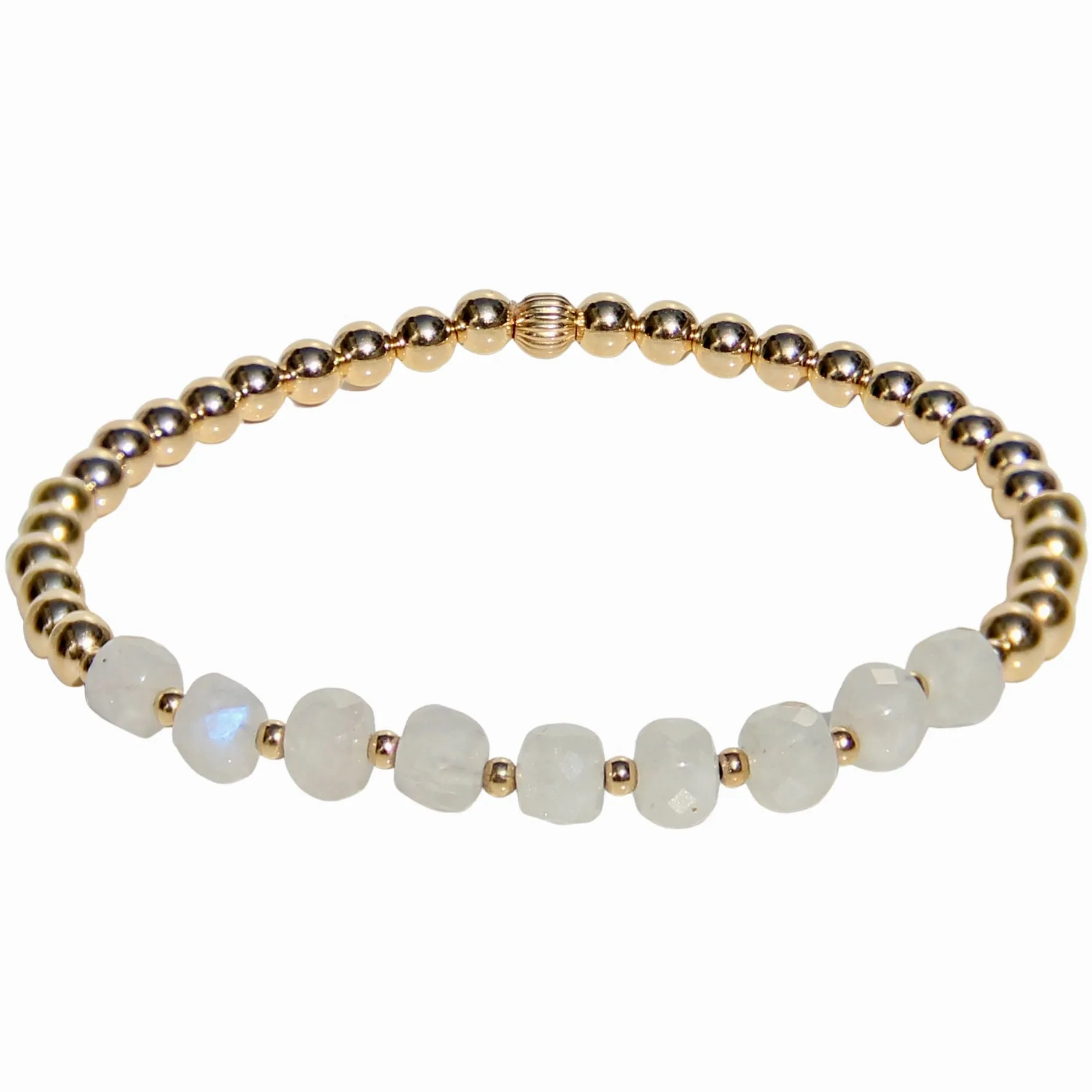 Gold Beaded Bracelet | Moonstone