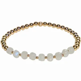 Gold Beaded Bracelet | Moonstone